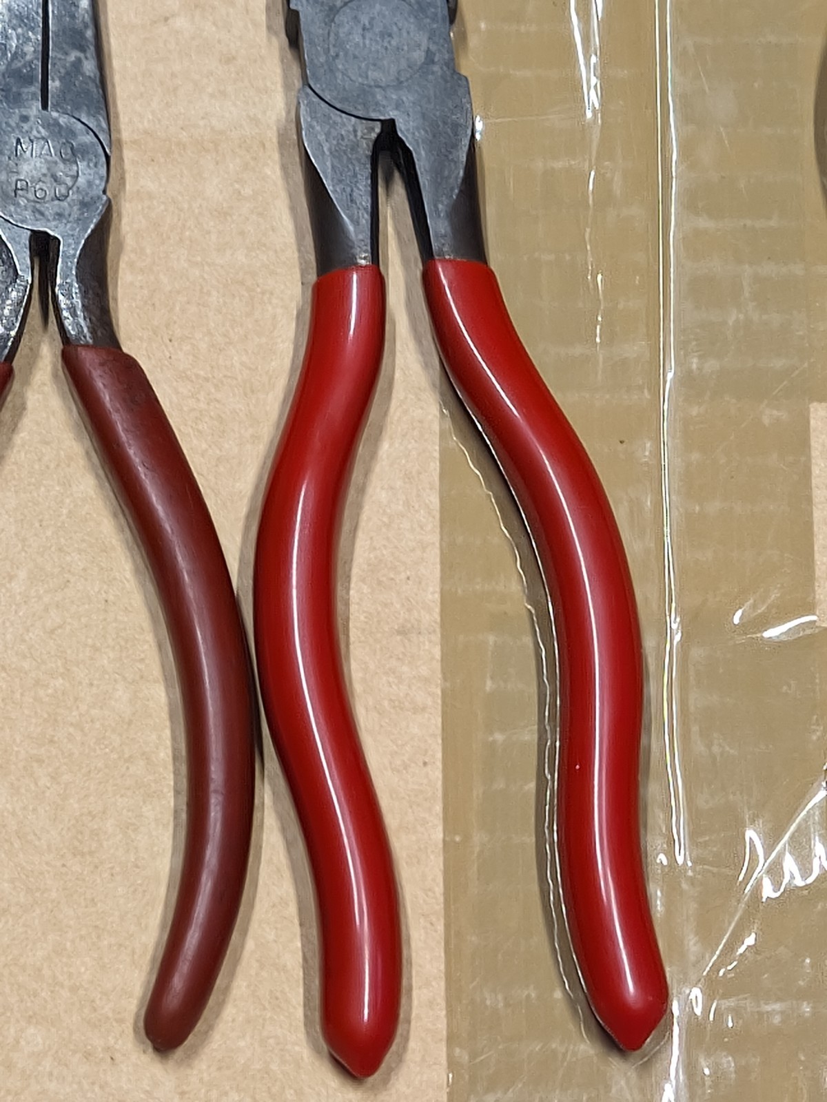 Lot of 4 MAC Tools USA Pliers Needle Nose Side Cutters M437G M526G M317G