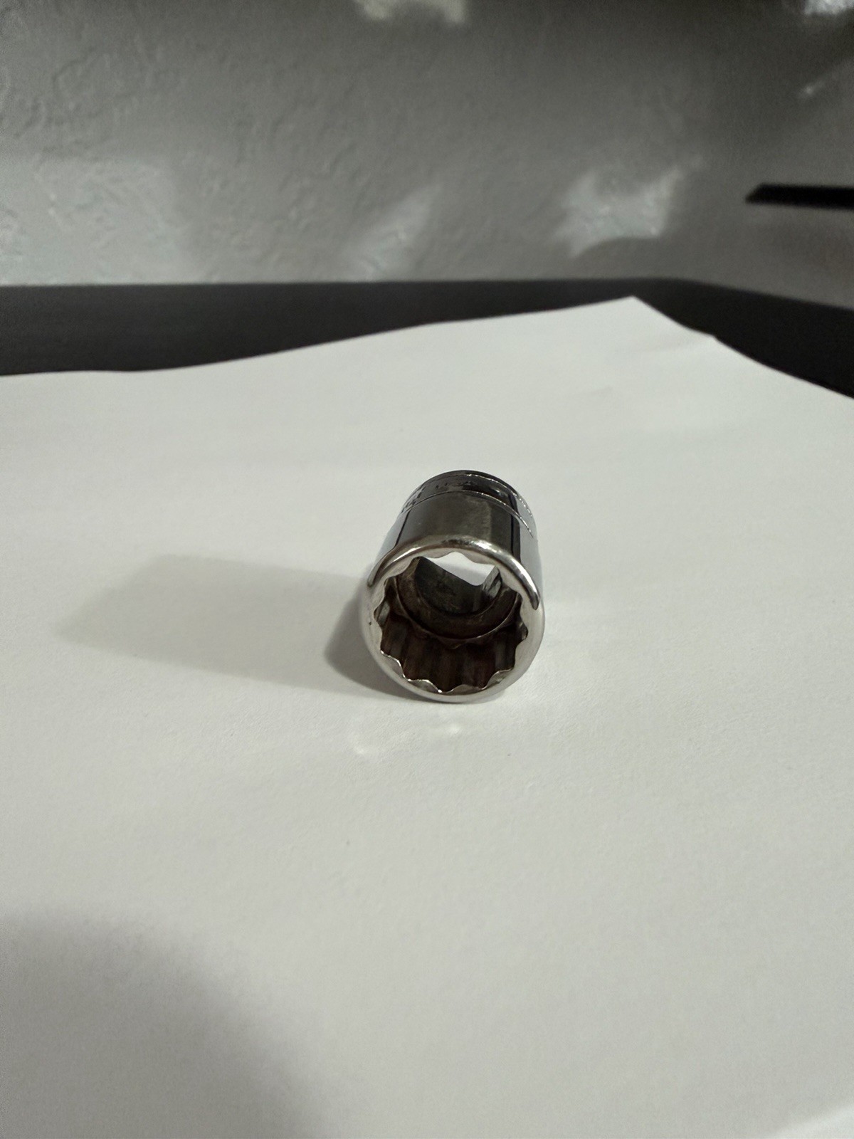 Snap-On Chrome Socket F161 1/2″ SAE 12pt 3/8″ Drive Shallow Mechanic Tool