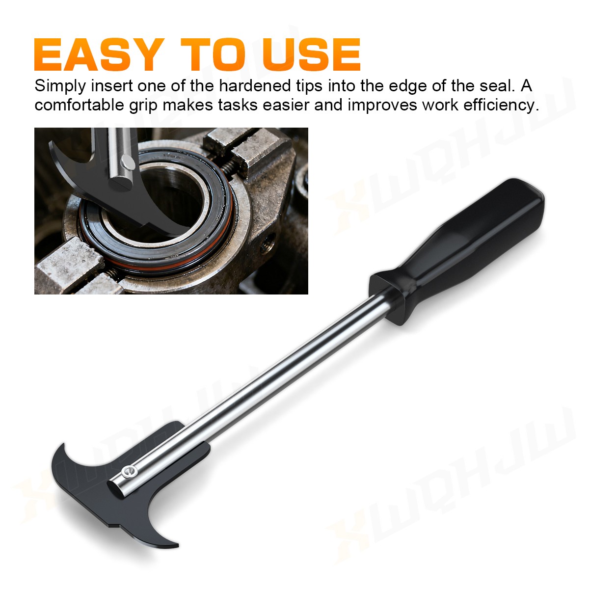 High Hardness Heat Treated Steel Oil Seal Removal Tool with Non-Slip Handle