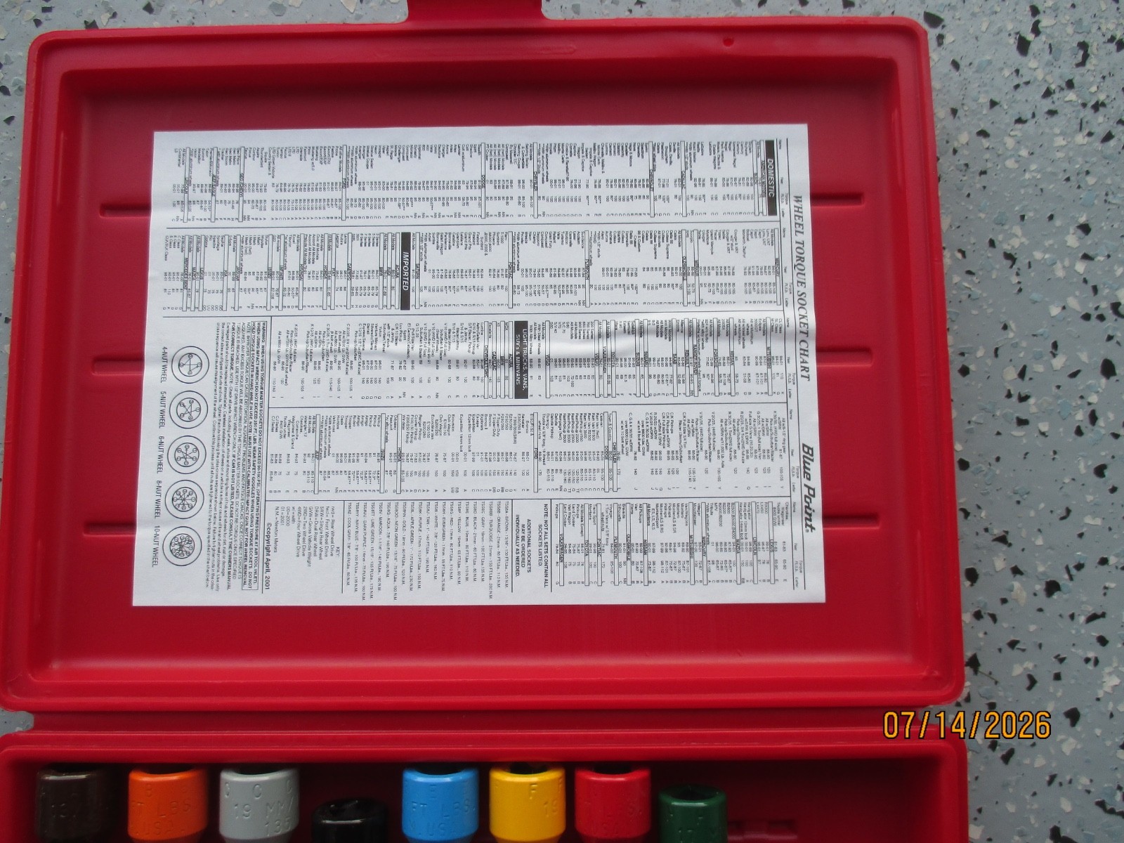 Snap-On – Blue Point TSS8 8 piece torgue socket set