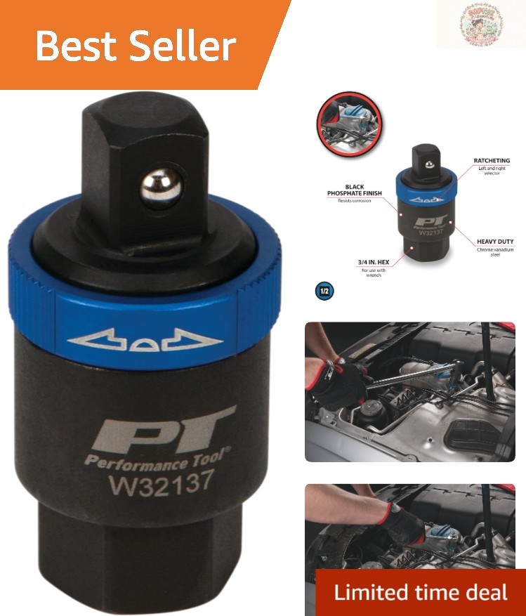 W32137 Ratcheting Adapter – Reversible Thumbwheel Mechanism, Heavy Duty