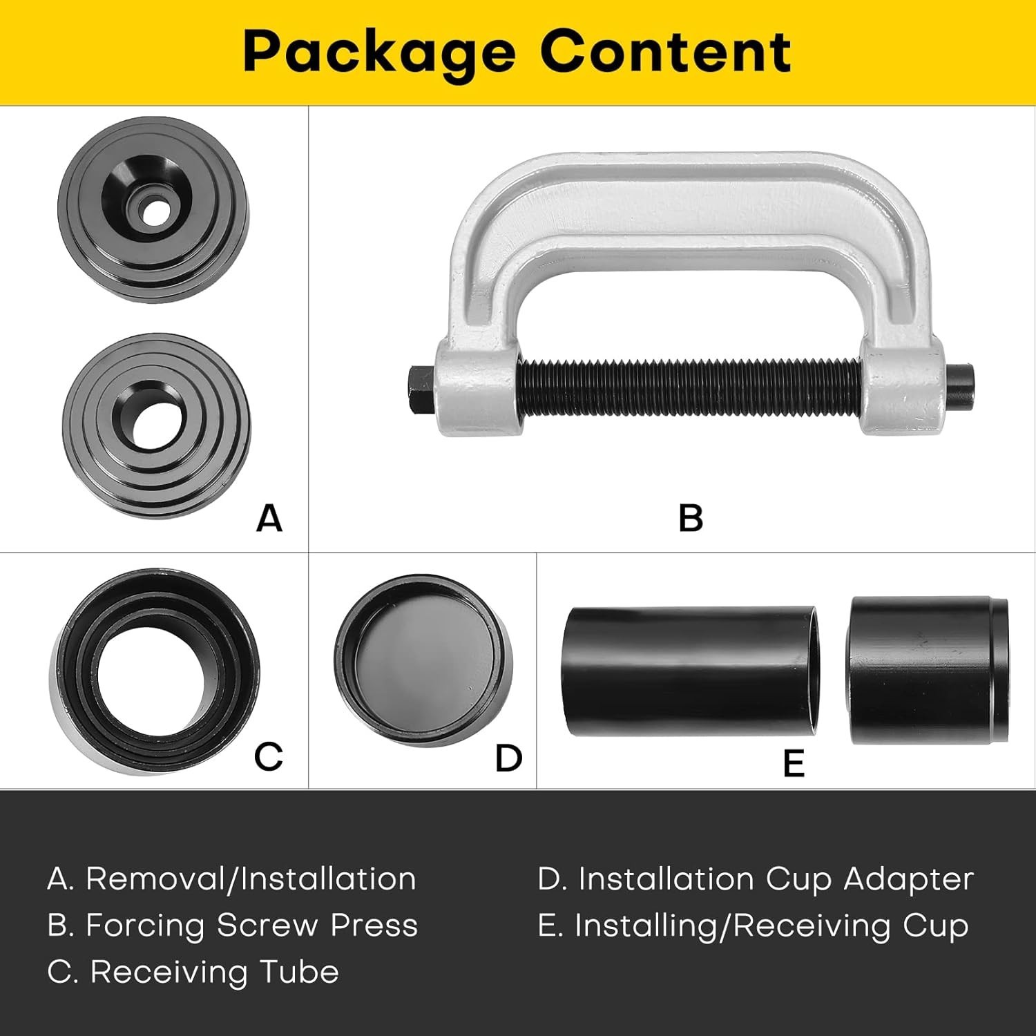 OMT Heavy Duty 4 in 1 Ball Joint Press U Joint Removal Tool Kit w 4×4 Adapters