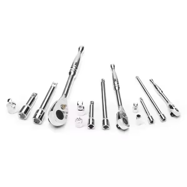 72 Tooth Ratchet and Accessory14 Piece Tool Set 1/4 in 3/8 in and 1/2 in Drives