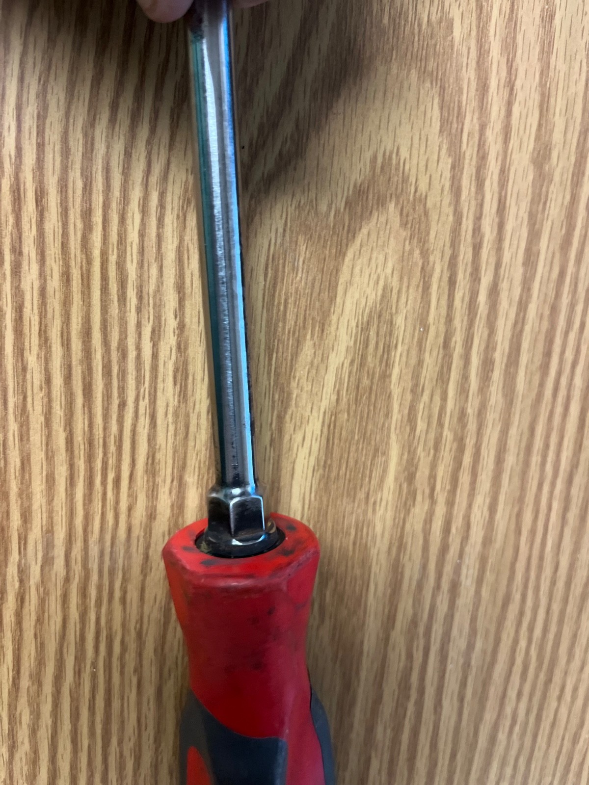 SNAP ON GSHD8 3/8 FLAT BLADE SCREWDRIVER 13.5″ LONG RED/GRAY HANDLE – LOT#6