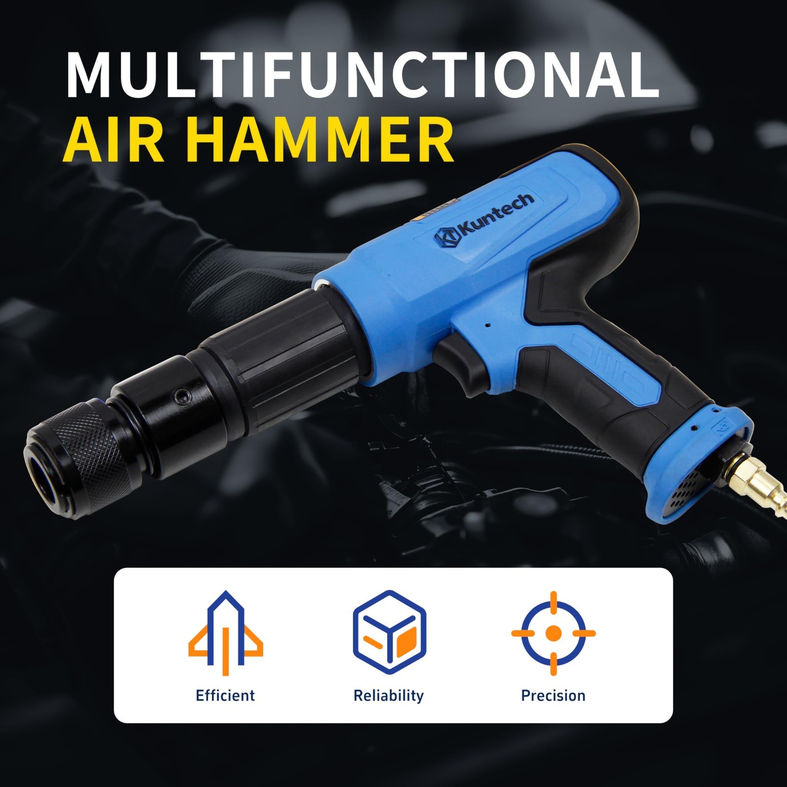26pcs Powerful Multi-functional Air Hammer Kit Auto repair Tool