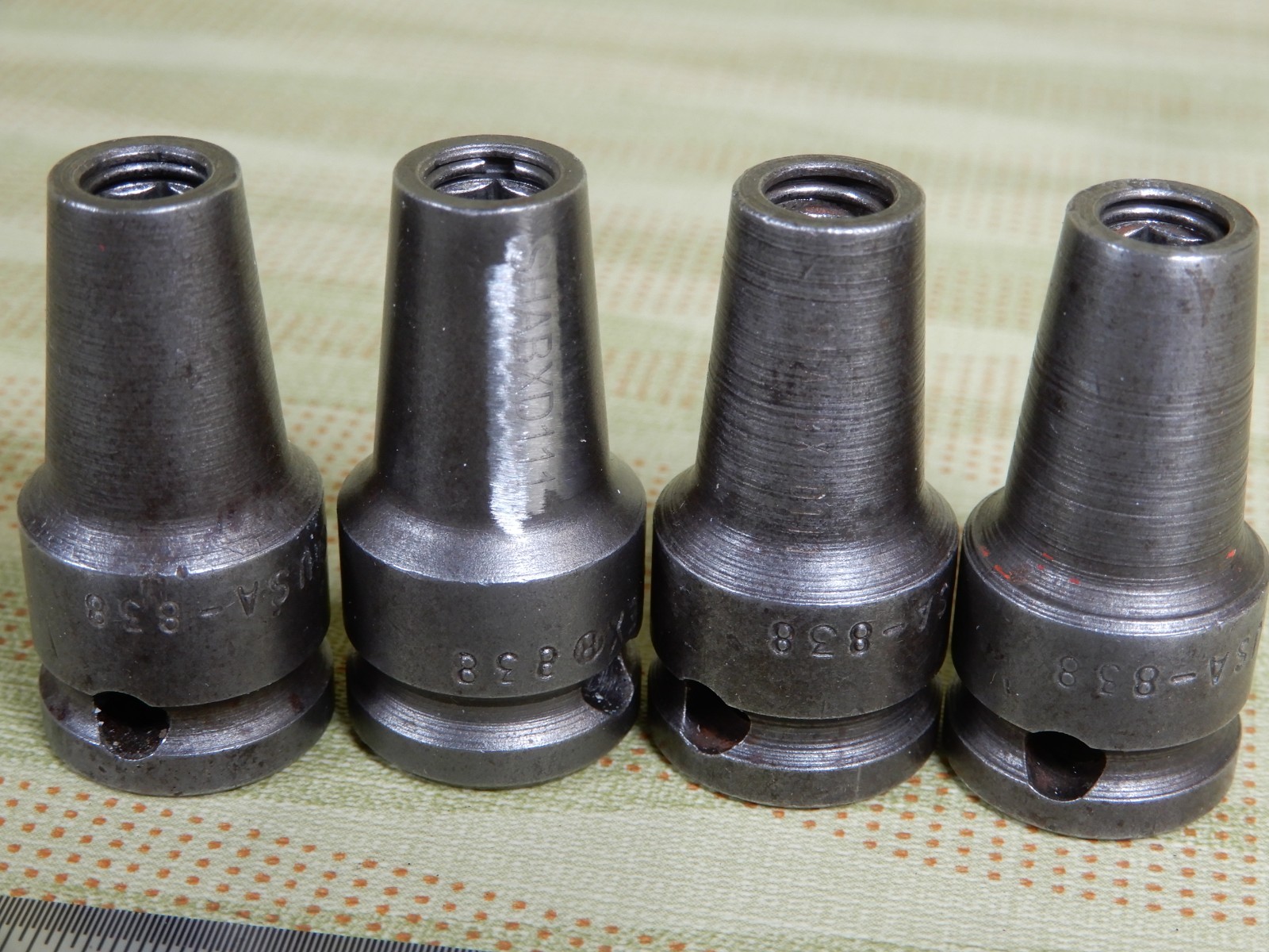 Apex 838 3/8 Drive to 1/4 Hex Sockets (4) Great Condition VX