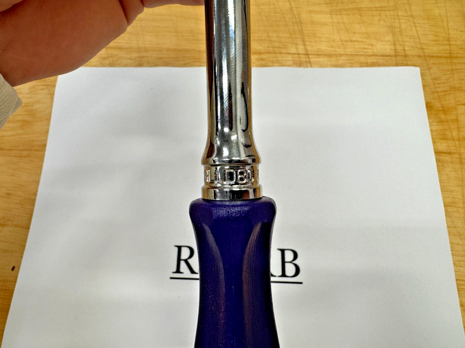 Snap-on Tools USA DARK PURPLE 3/8″ Drive Hard Grip Extra Long Ratchet FHLLD80DP