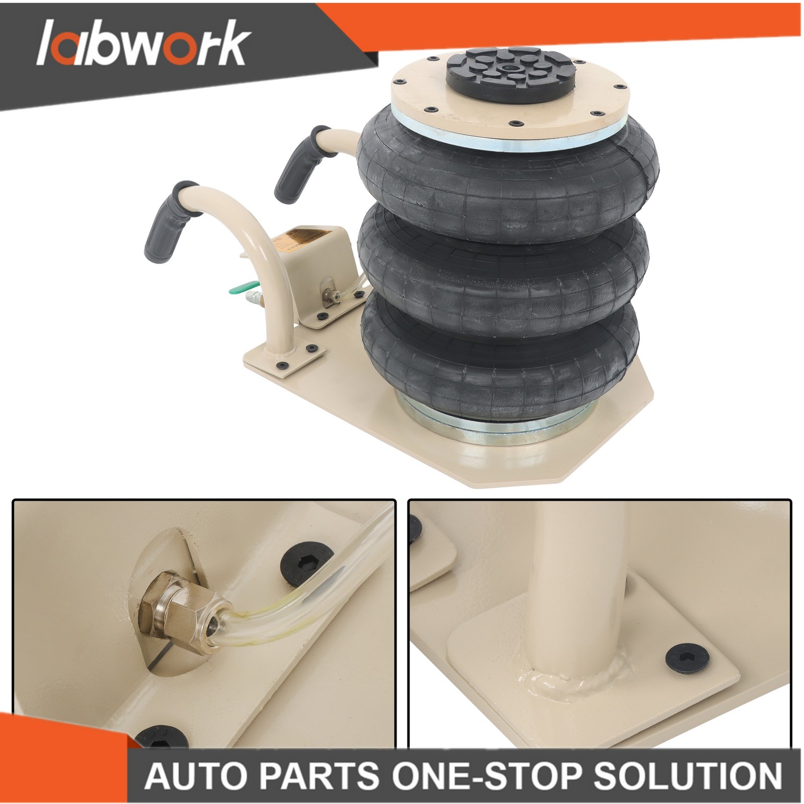 Labwork Triple Bag Air Jack 3 Ton 6600lb 17.7″ for Car SUV Lifting