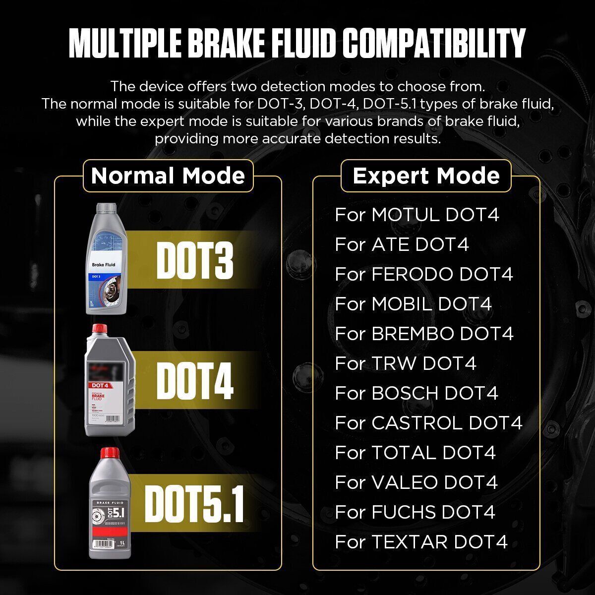 Electric Brake Fluid Bleeder Machine Bleeding Vacuum Pressure w/ 10 pcs Adapter