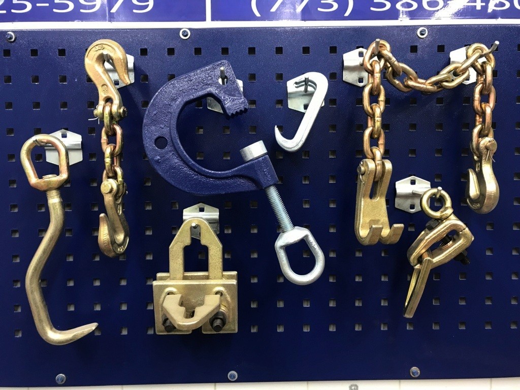 SET#74 – 7 PIECE AUTO BODY FRAME MACHINE TOOLS SET CLAMPS CHAIN HOOK CLAW