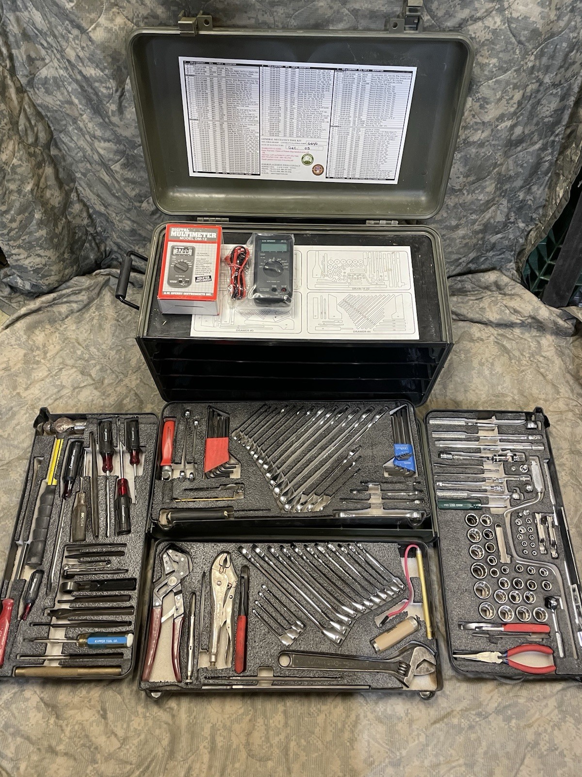 Military General Mechanic Tool Kit GMTK SK Socket Wrench Sets Crescent + More