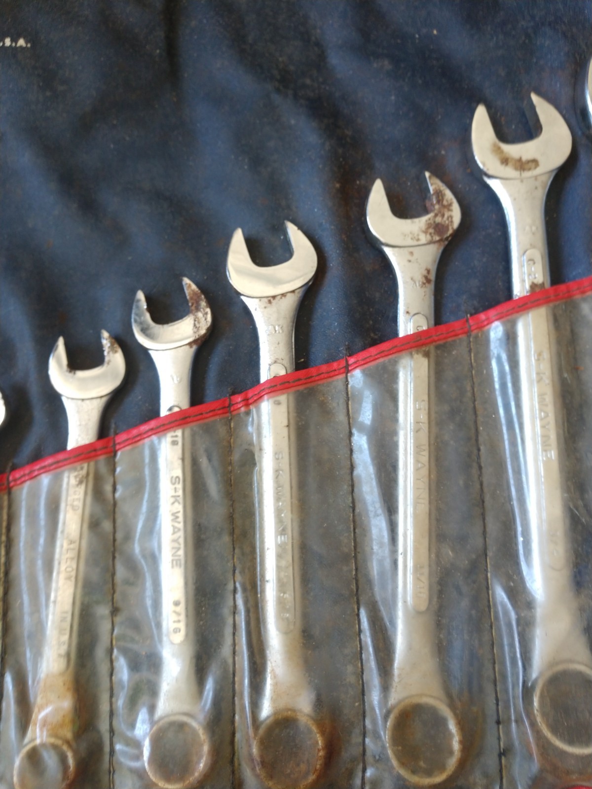 Vintage SK Tools SAE Combination Wrench Set 1713 & 1706-r