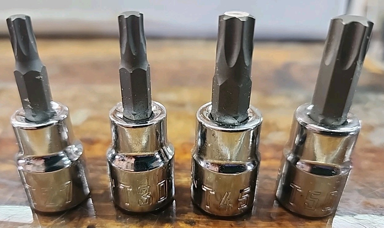 4 Pack Craftsman Torx Bit Socket Set 3/8″ In. Drive T27 T30 T45 T50