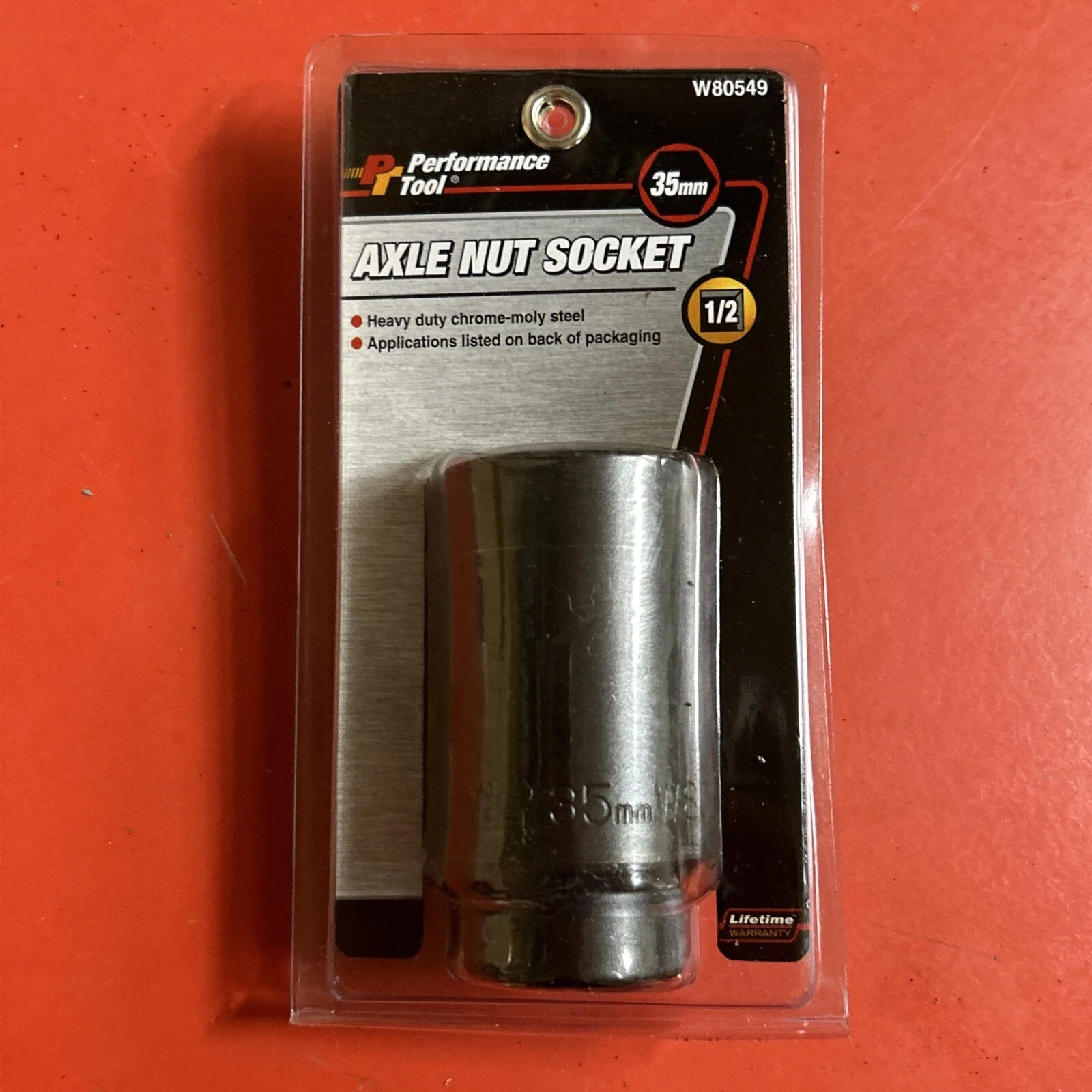Performance Tool W80549 35mm 1/2″ Drive FWD Axle Nut Socket Cr-Mo 6-Point New