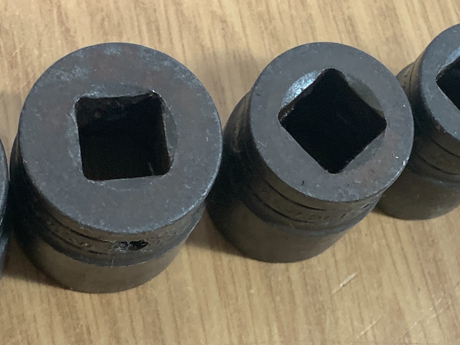 (6) Snap-On Shallow Socket 1/2″ Drive 12 Pt 1 1/16 1″ 15/16 13/16 11/16, 5/8 USA