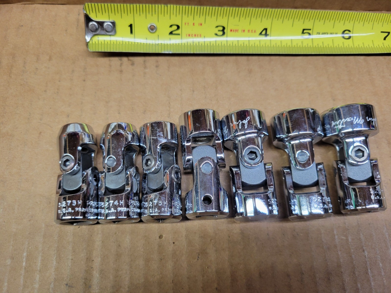 Proto USA 3/8″ Drive 7-Piece 6-Point Swivel Socket Set 3/8 – 3/4″ With Caddy
