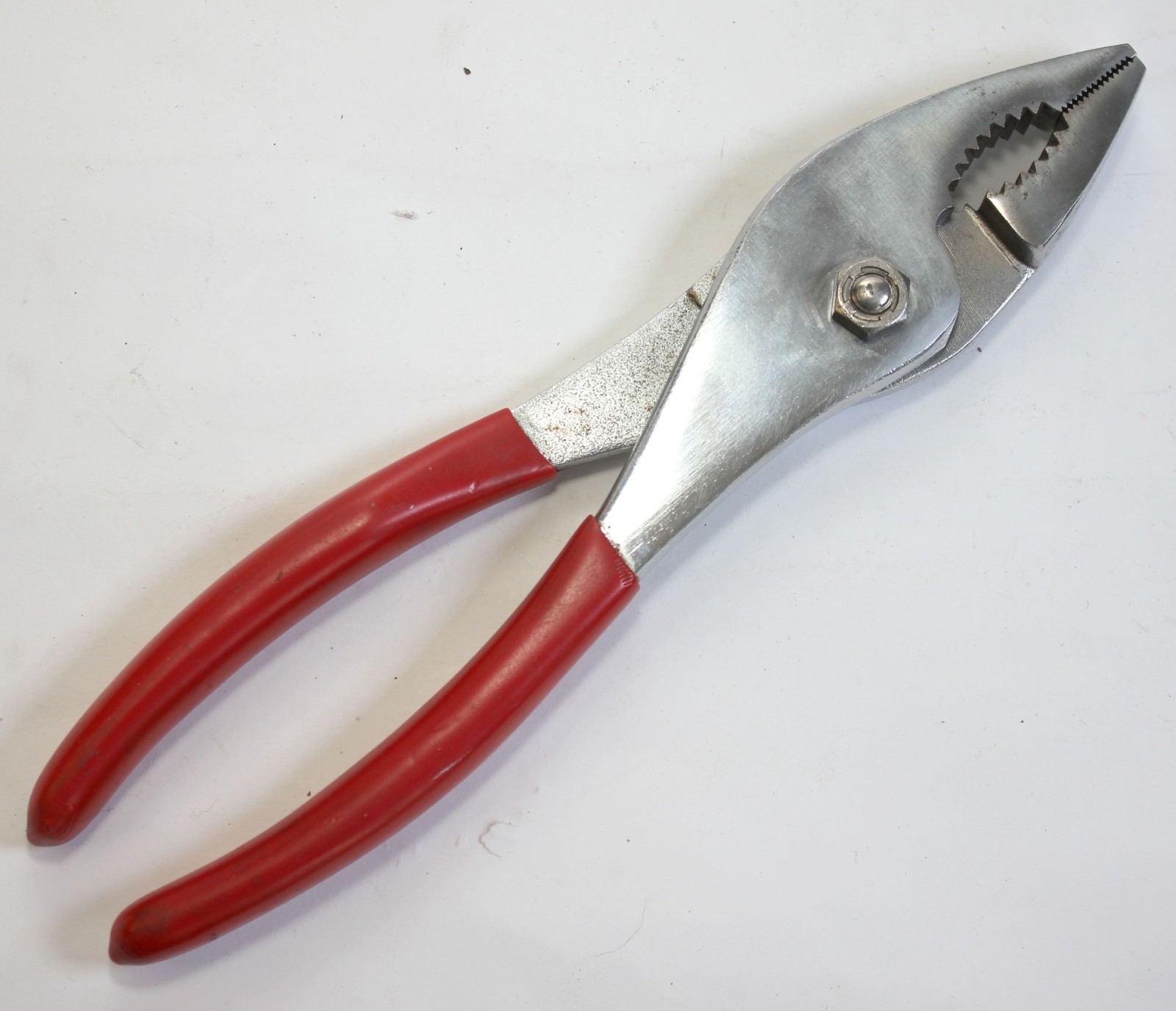 Snap-On USA No. 49P Slip Joint Pliers Red Grips 9″ long 1991 Date Made in USA