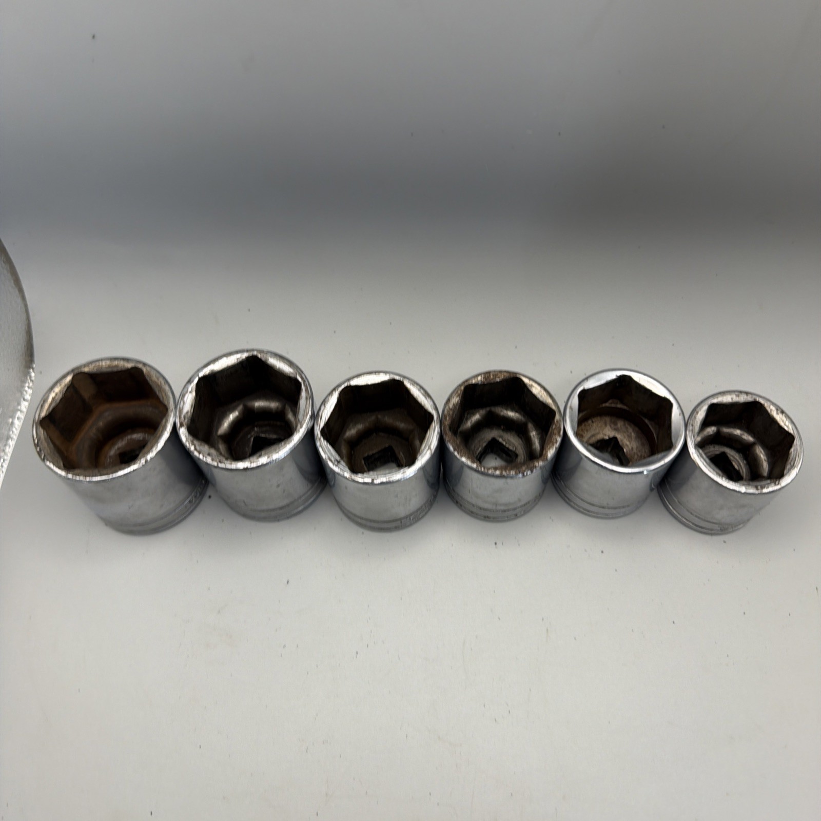 Snap-On Tools USA 6pc Large SAE 1-3/16″ to 1-1/2″ Socket Set Lot, 1/2″ Drive