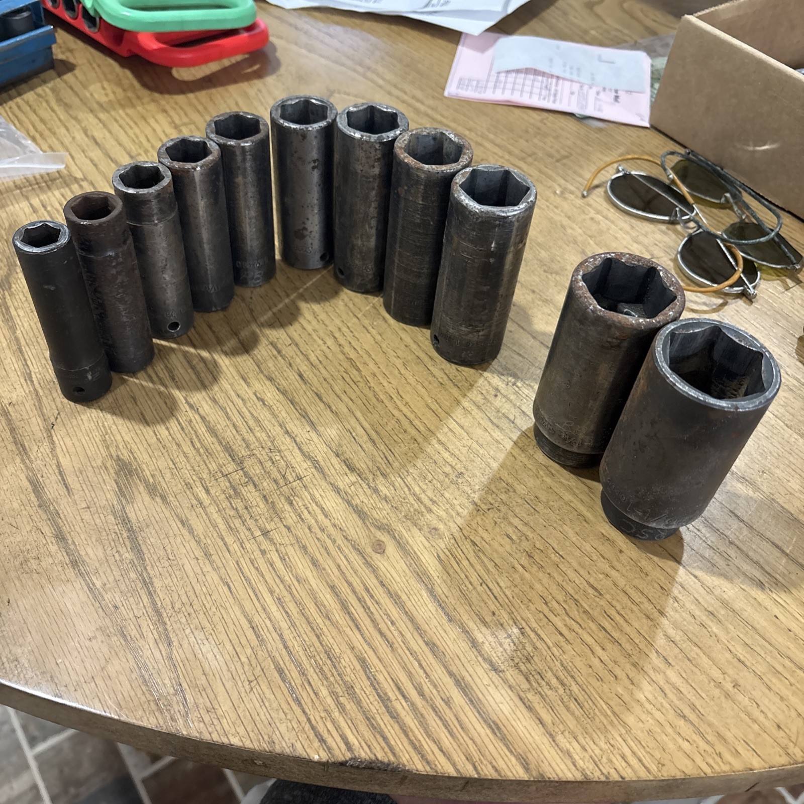 Mostly Snap-on 1/2” Dr Deepwell SAE Impact Socket Set 1/2” – 1 1/4”. 2 Others