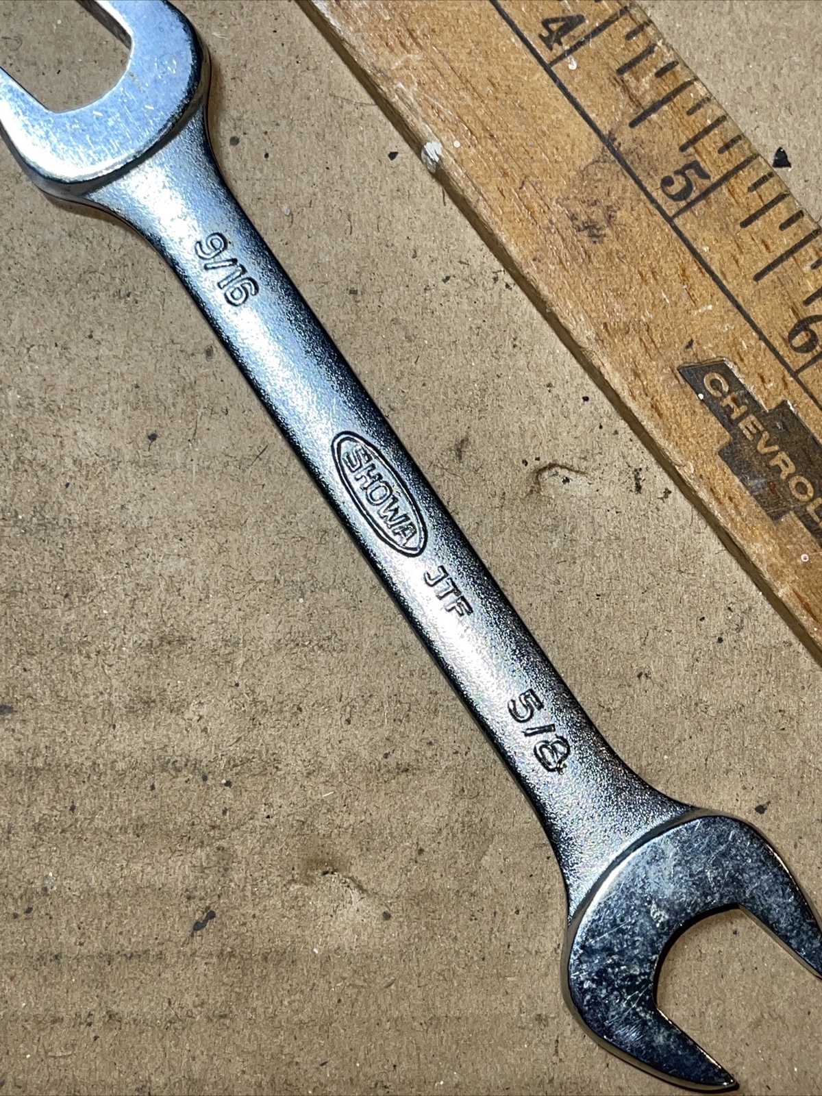 Vintage Showa 9/16 In X 5/8 In SAE Open End Wrench Japan