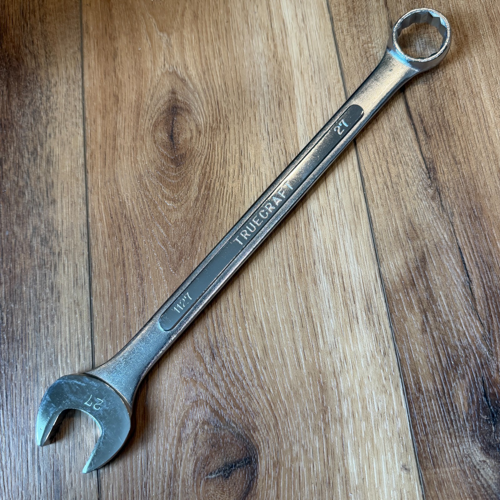 TrueCraft 27mm 12-point 1127 Metric Combination Wrench Satin Finish Japan
