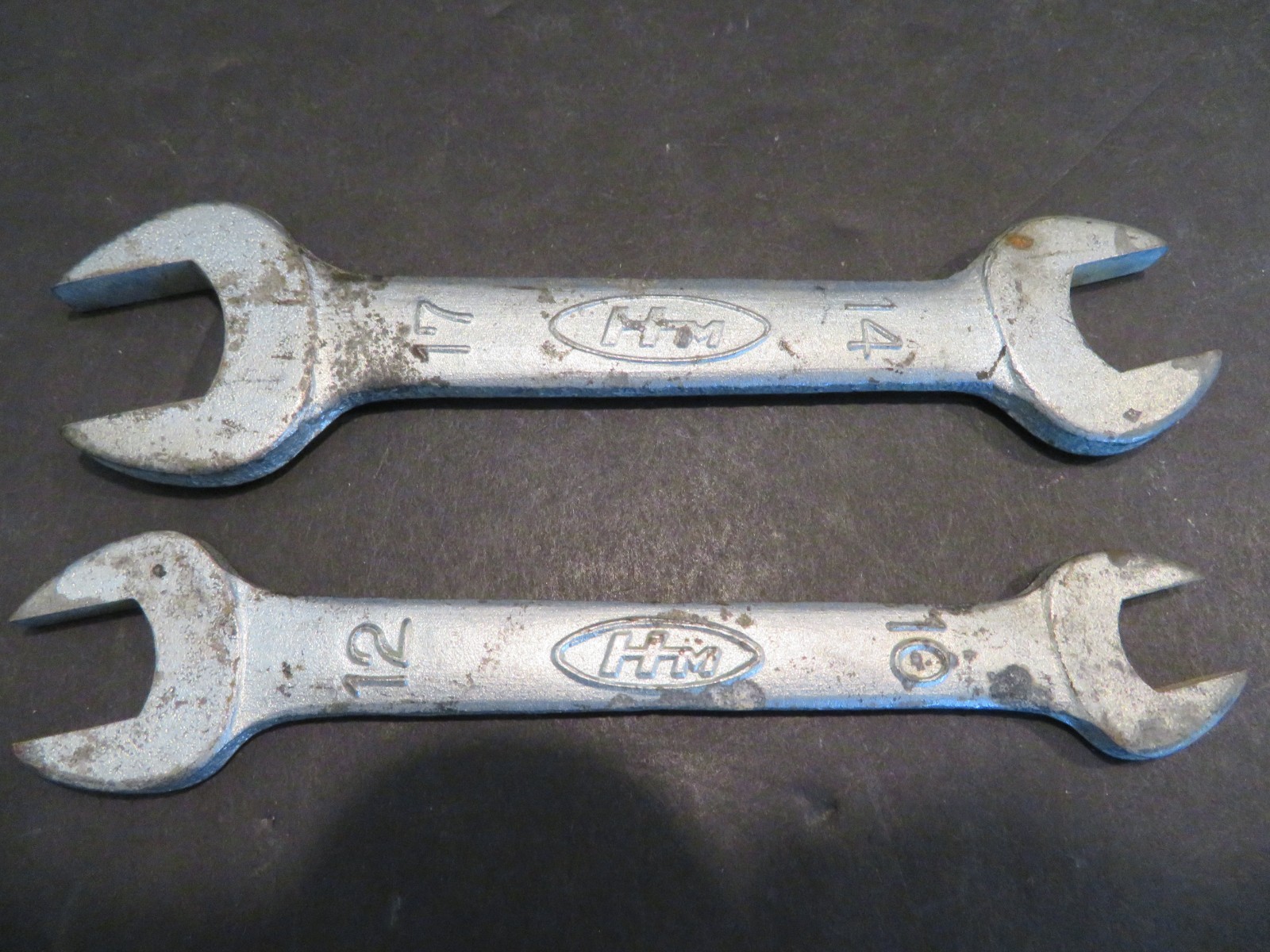 Vintage HM Honda Motors 10mm x 12mm & 14mm x 17mm Open-End Wrench Made in Japan