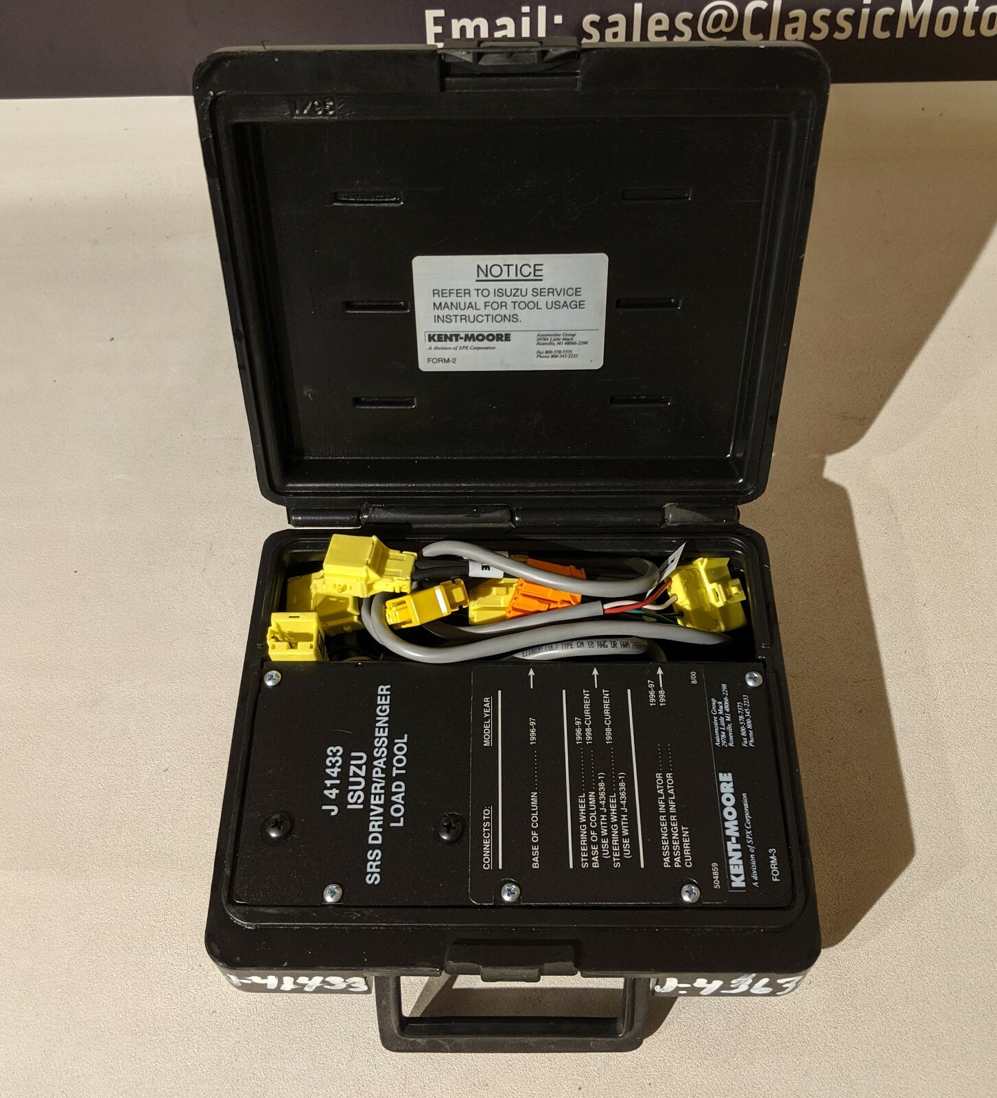 Kent More Isuzu SRS Driver / Passenger Air Bag Load Tool with Case # J41433