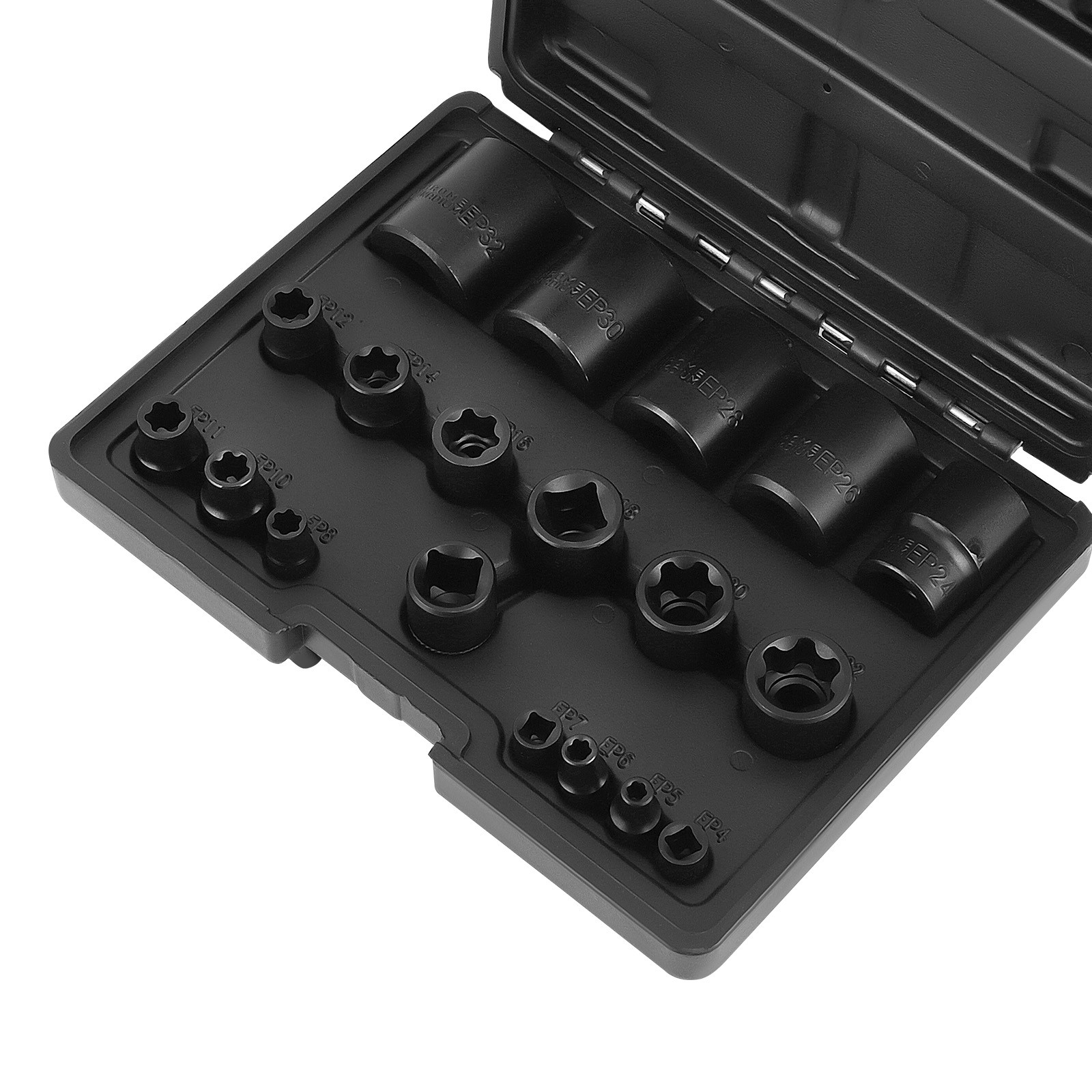 19 PC External Plus Socket Set 6 Point EP Socket EP4, EP5, EP6, EP7, EP8, EP10