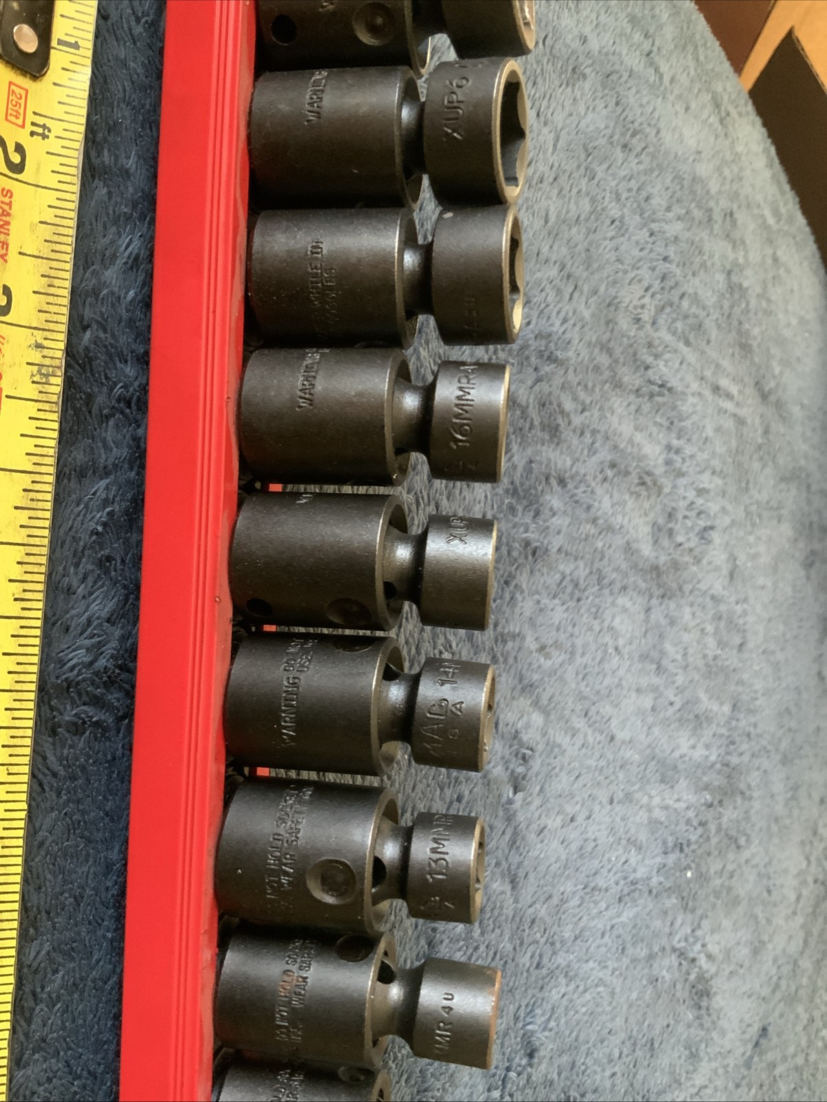 Mac Tools 3/8” Drive Impact Swivel Socket Set, 10-19mm….6pt…..Mac Tray As Well..
