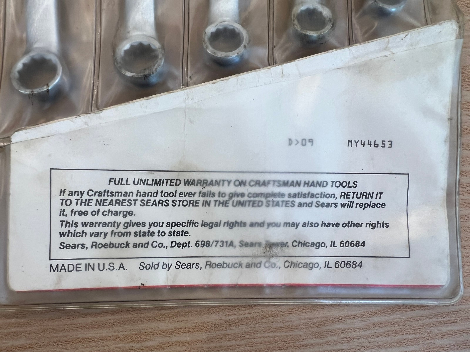 *Read description* Vintage Craftsman 8-Piece Metric Wrench Set 9- 17mm