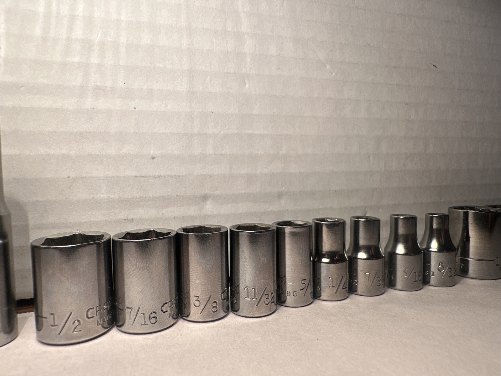 Craftsman 29 Piece SAE 1/4” Drive Set w/Ratchet , 6 & 12 point sockets &more USA