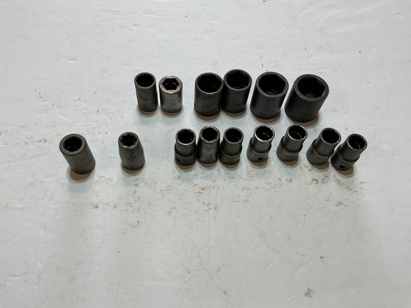 15 asst Apex 1/2″ drive shallow impact sockets 6 and 12 pt all for $25 OBO