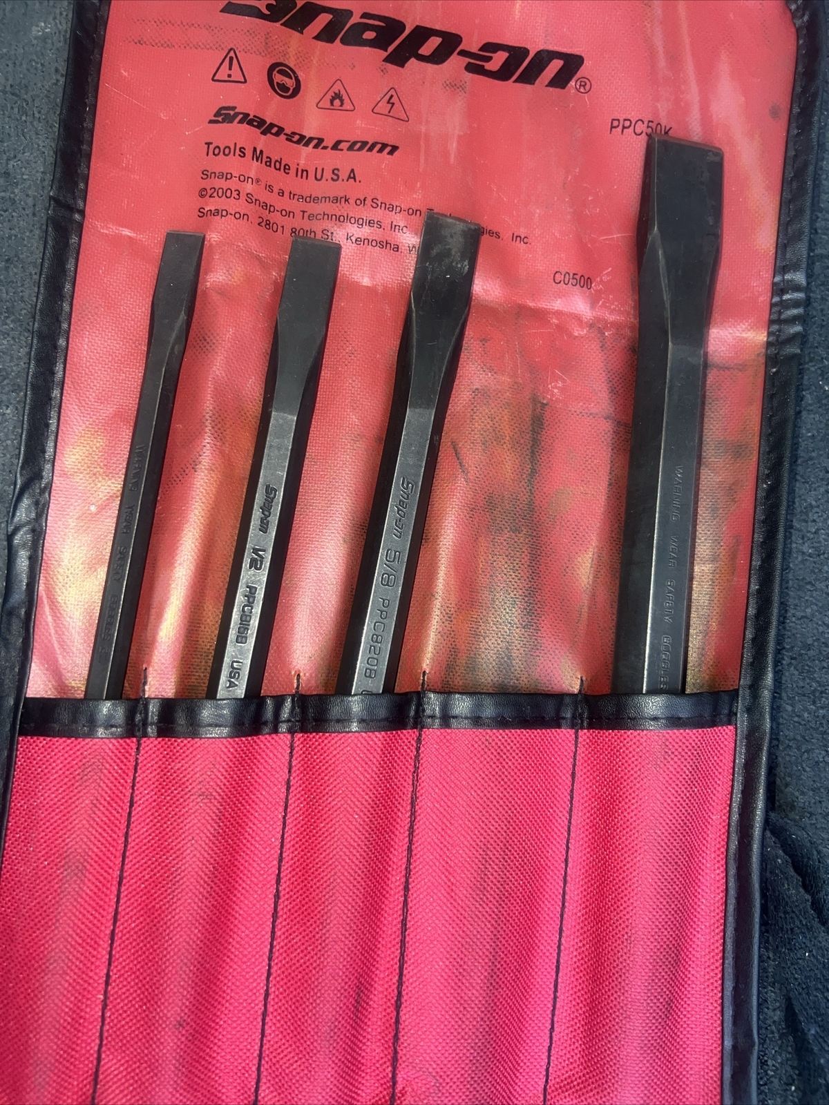 For Snap on PPC50K 3/8″ – 7/8″ wide blade Flat Chisel Set PPC812B to PPC828B
