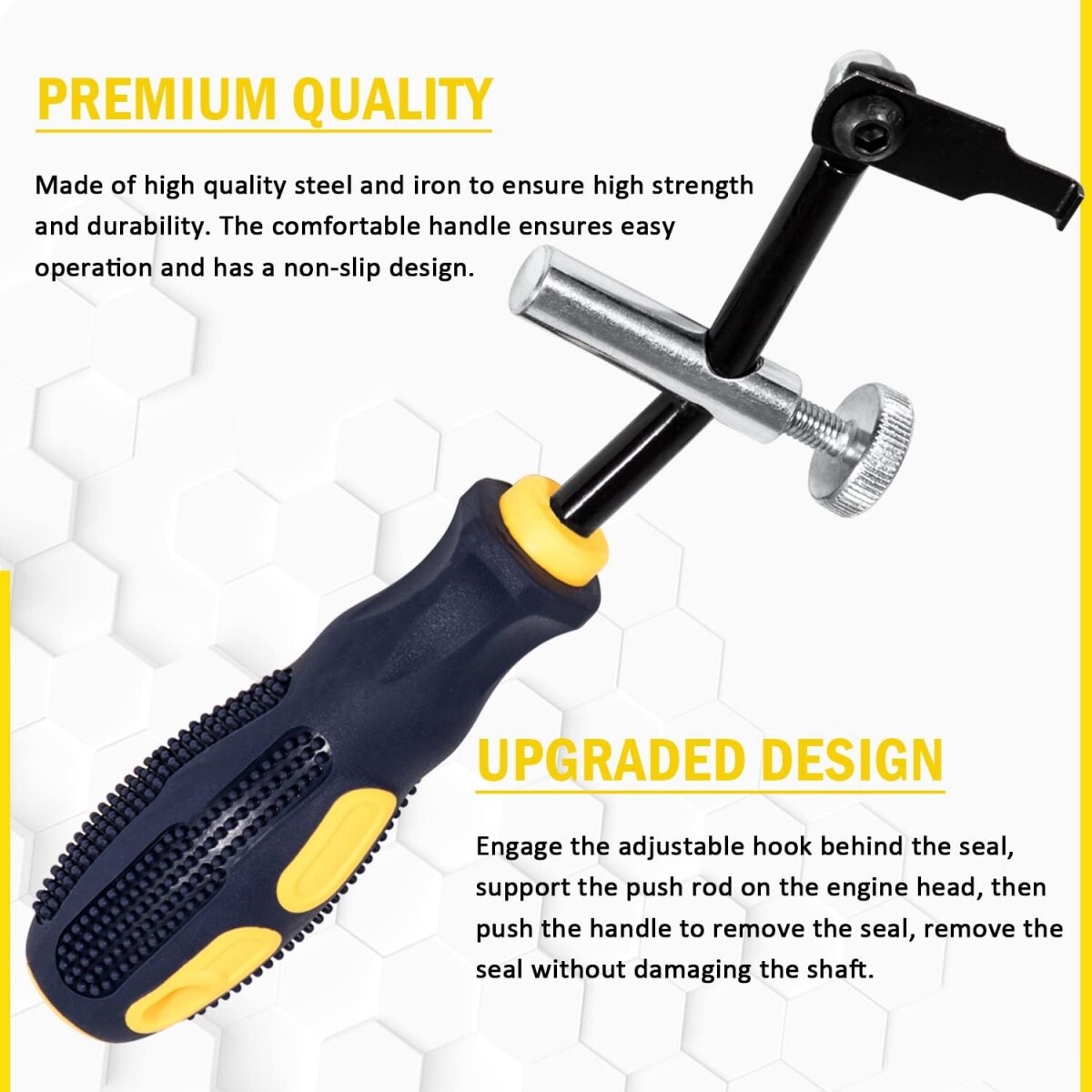58430 Shaft Type Seal Puller W/ Spare Hook Crankshaft Camshaft Remover Tool Auto