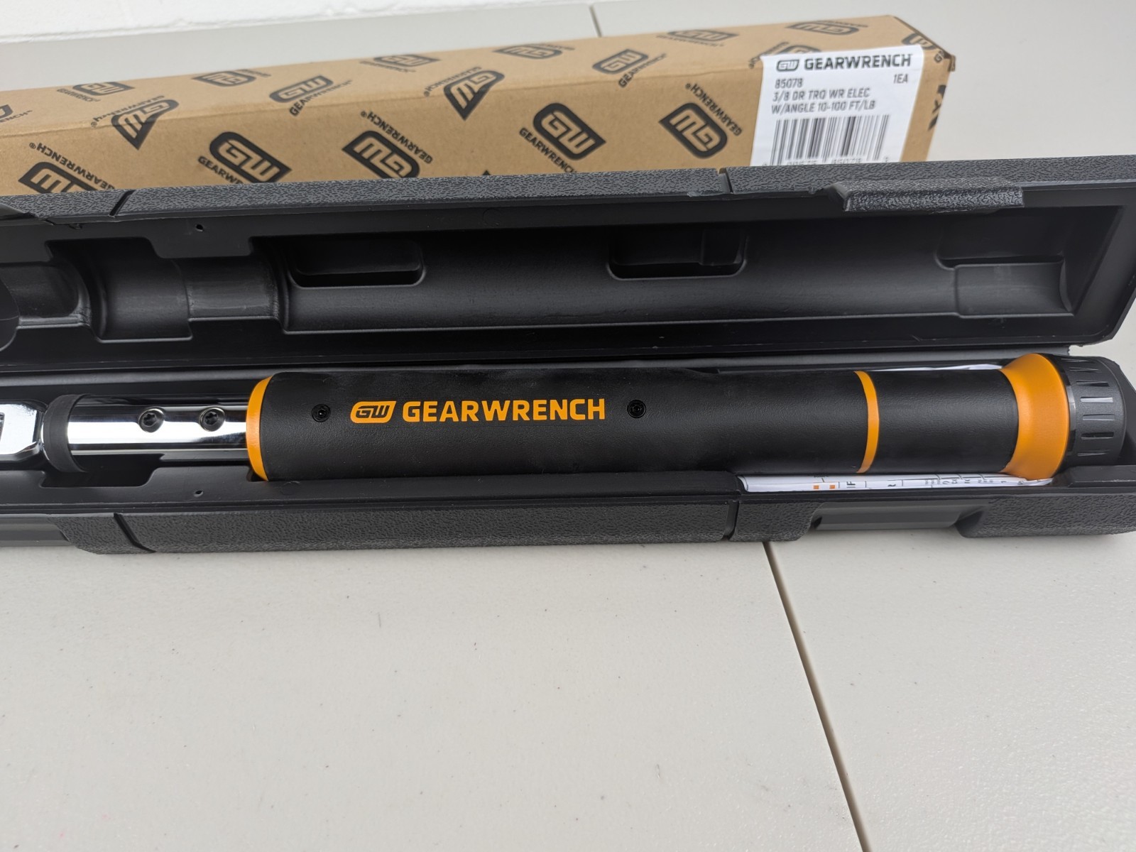 New Gearwrench 3/8″ dr Electronic Torque Wrench w/ Angle, 20-100 Ft lbs #85078