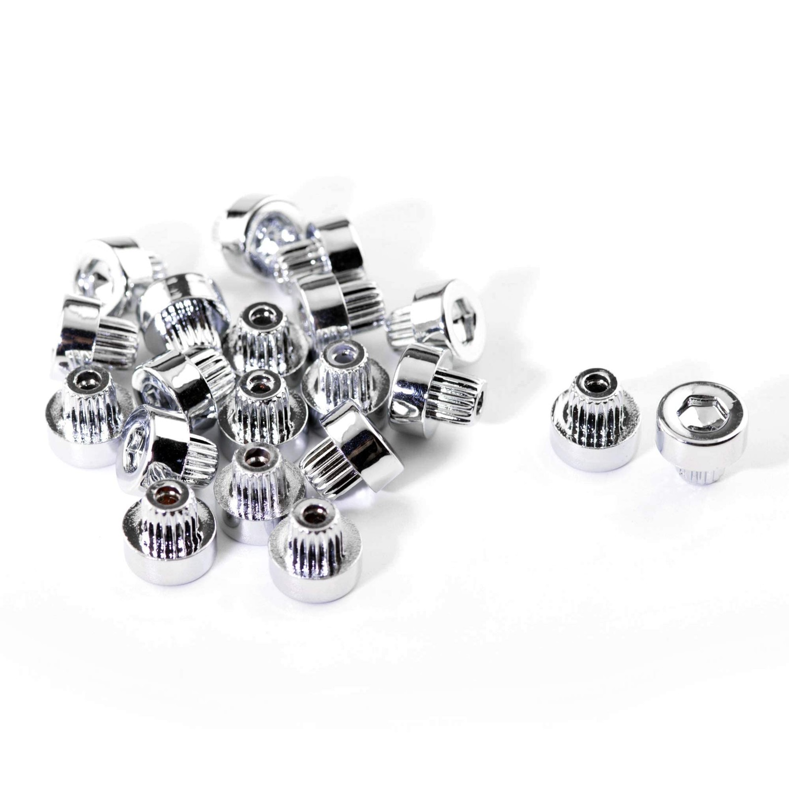 50pcs Wheel Rim Lip Rivets Nuts of 6.2mm/0.24in Hole 6.2mm(0.24″)Diam, Chrome