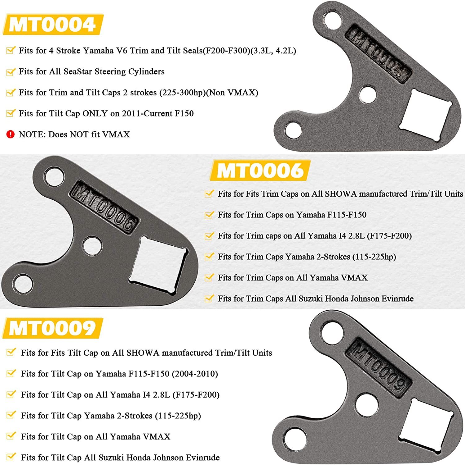MT0004 MT0006 MT0009 Outboard Trim / Tilt Pin Wrench for Yamaha,Johnson,Evinrude