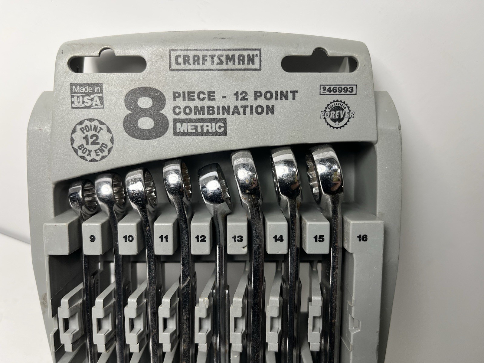 Craftsman 8 Piece 12 Point Combinaition Metric Box End Wrench Set