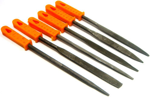 6pc Mini Precision Needle File Set Craft Jewellers Metal Tool Set Plastic Handle