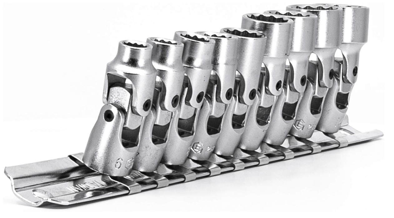 Genius Tools 9PCS 1/4″ Drive Metric Universal Hand Socket Set 12-Point US-209M