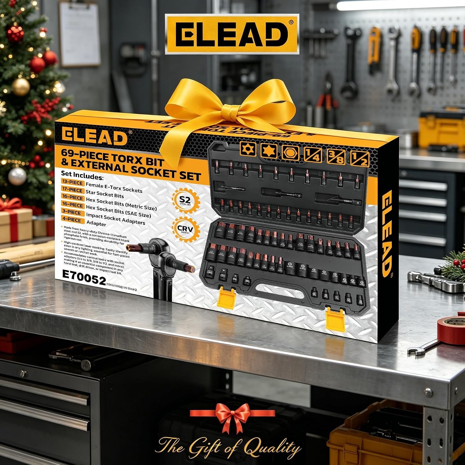 66-Piece Torx & Hex Bit Socket Set, CR-V & S2 Alloy Steel