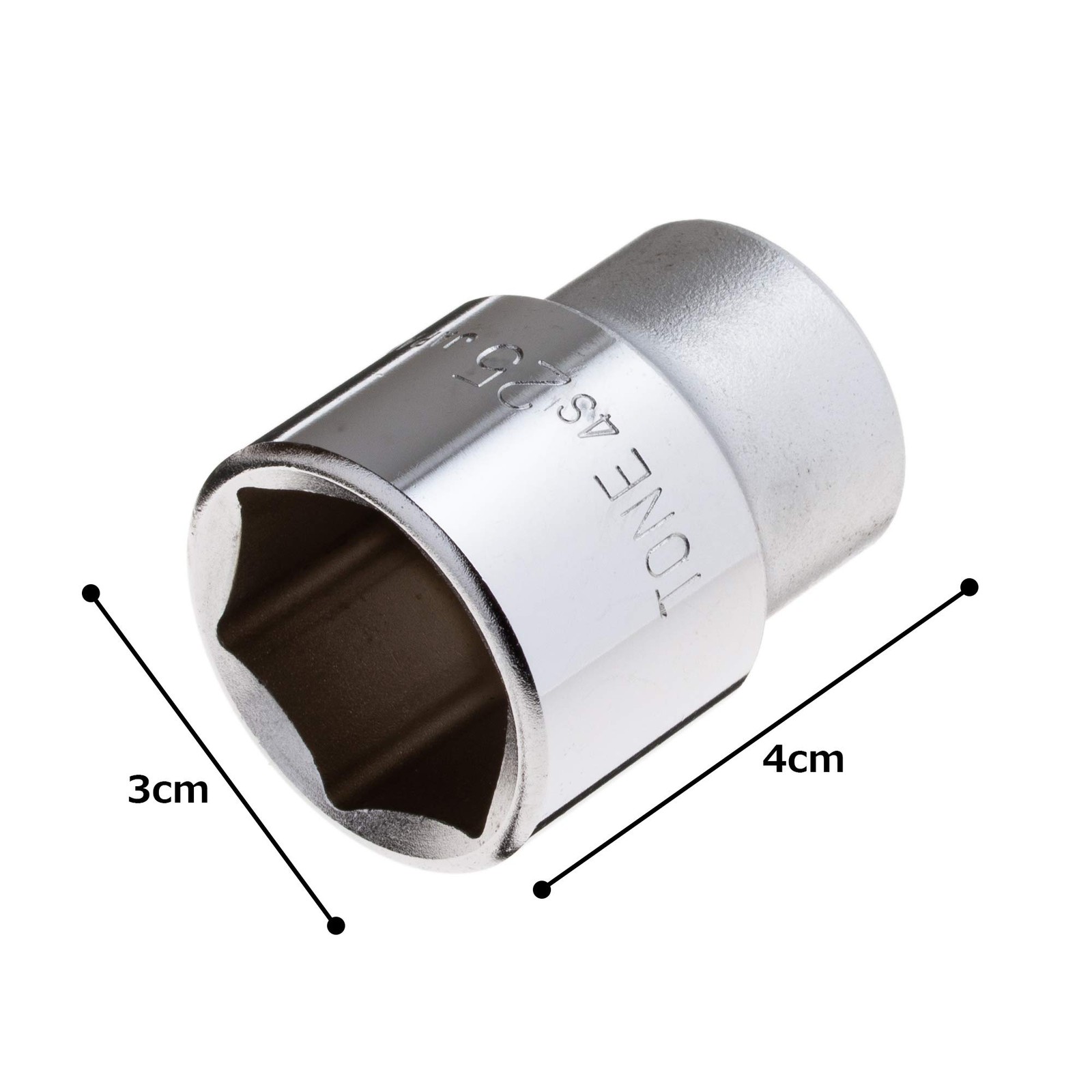 TONE 4S-25 Professional Hexagon Socket Wrench 25mm 1/2 inch Square Drive Tool