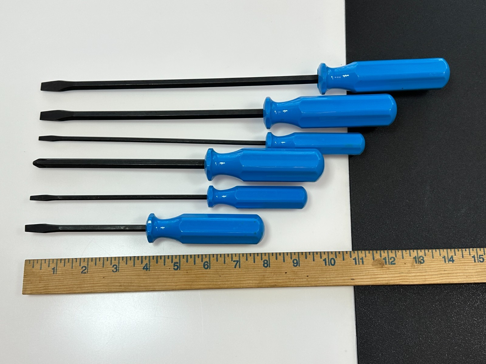 🇺🇸 Channellock Tools USA 6pc Flat Slotted & Phillips Screwdriver Set Lot, Blue