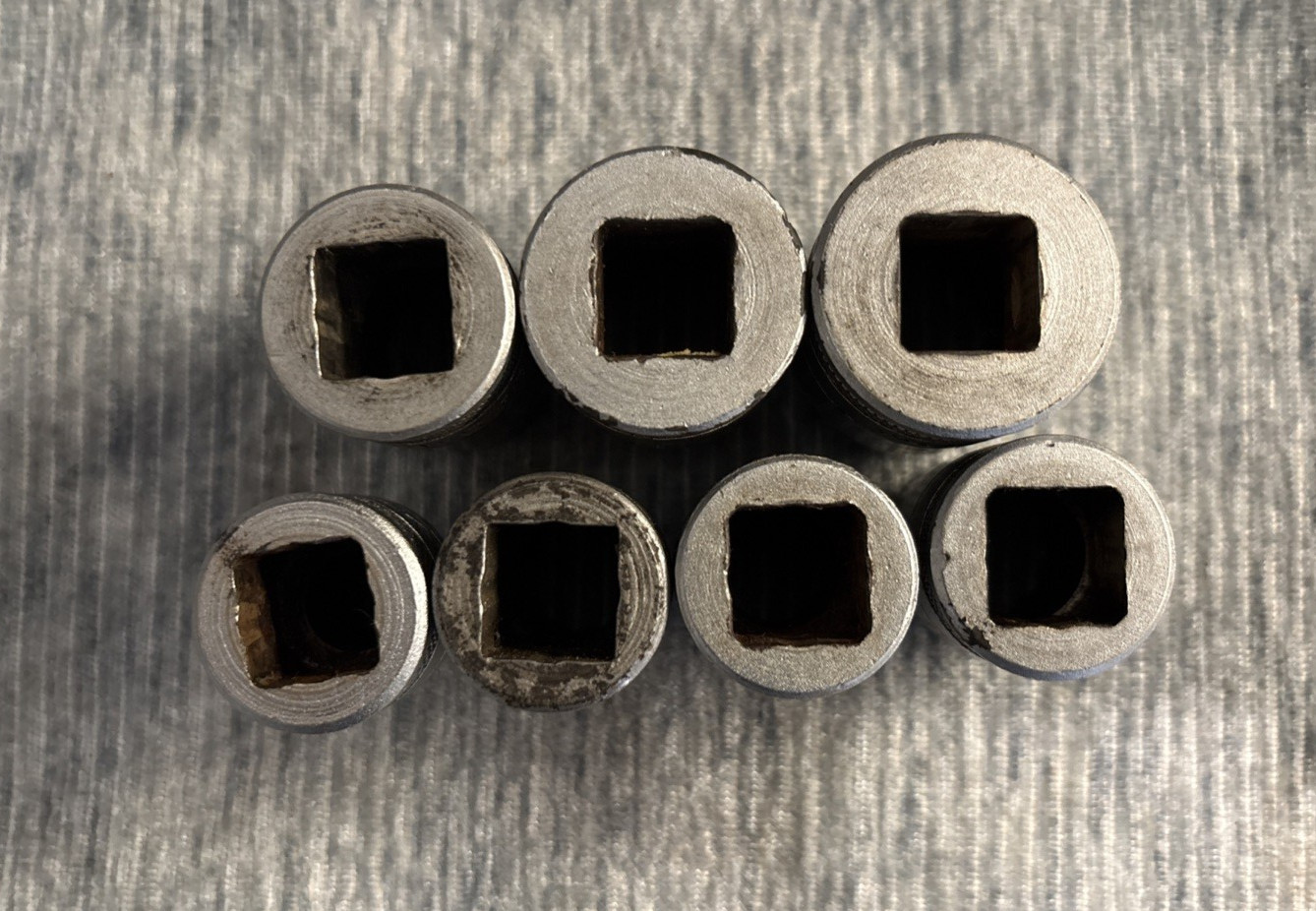 Vintage Knurled S-K (SK) Socket Lot – 1/2 Drive SAE 10 PCs – 7/16” to 1 1/16”