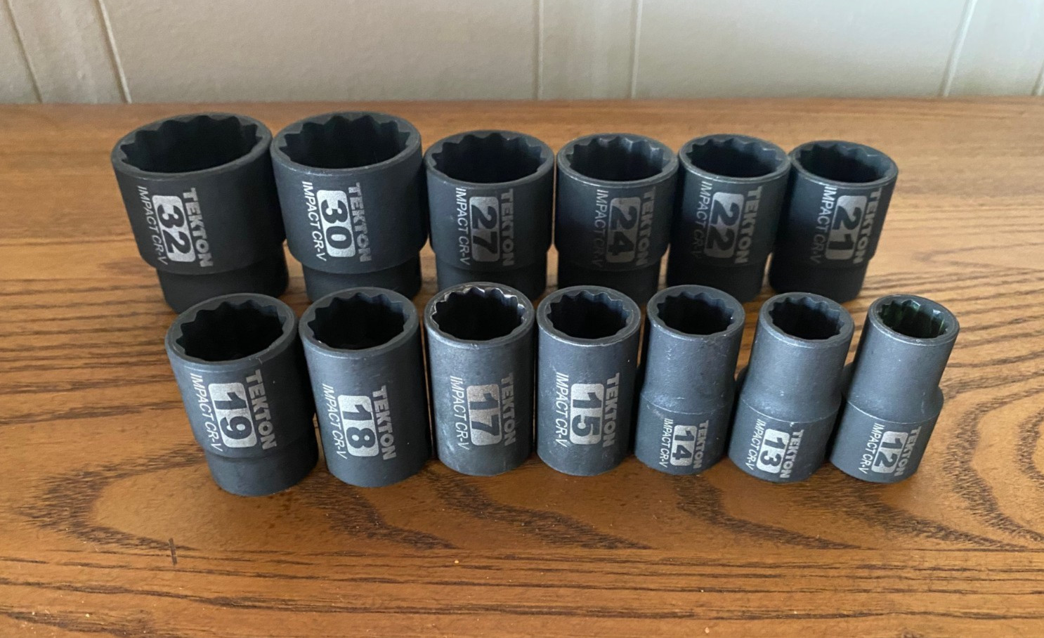 TEKTON 1/2 Inch Drive 12-Point Metric Impact Socket Set, 13-Piece (12-32 mm)