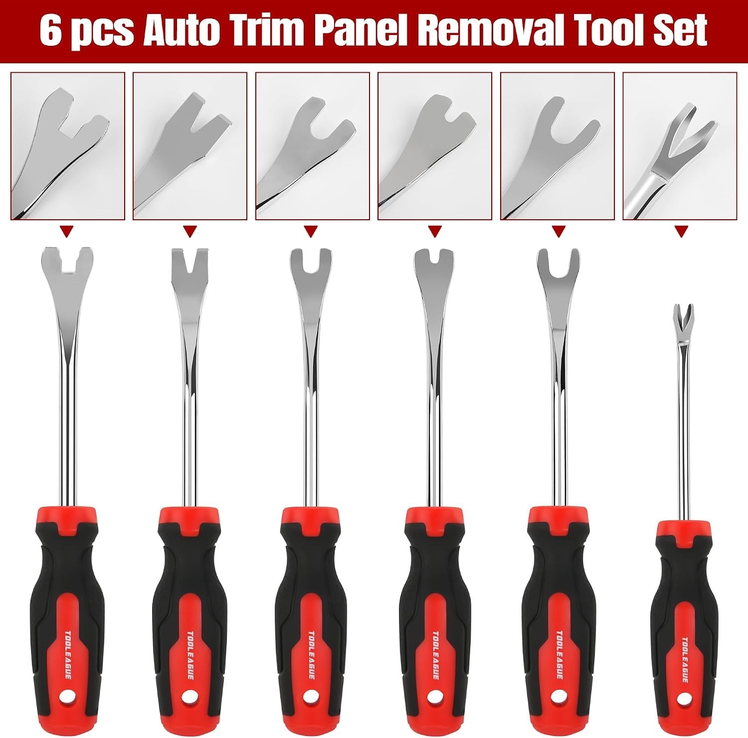 6Pcs Auto Upholstery Trim Panel Removal Tool Set,Car Trim Removal Tool, Faste…
