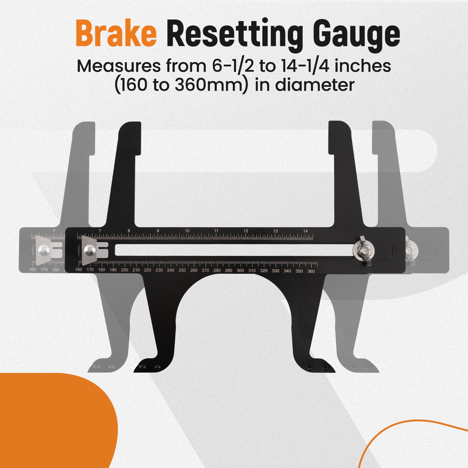 Brake Measuring Tool 6-1/2 to 14-1/4 inches Brake Resetting Gauge Tool new