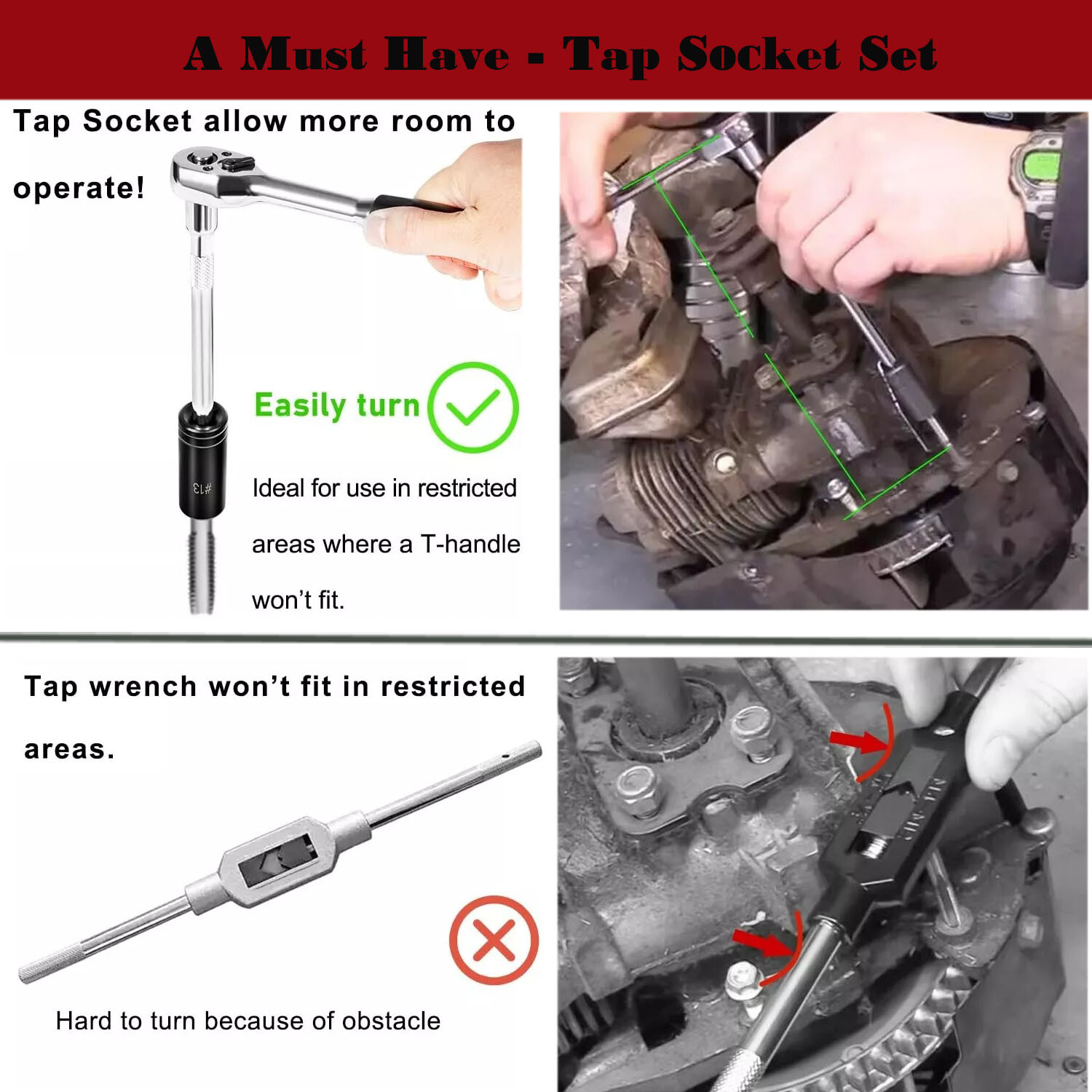 M11x1.5 Head Bolt Thread Repair Kit 35119S for Honda Toyota Hyundai KIA Isuzu