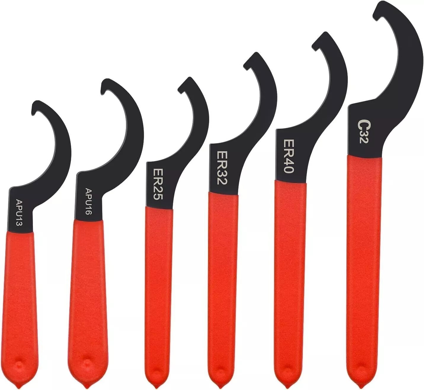 6pcs Coilover Spanner Wrench Set Coilover Wrench C-Shape Spanner Wrench Shock US