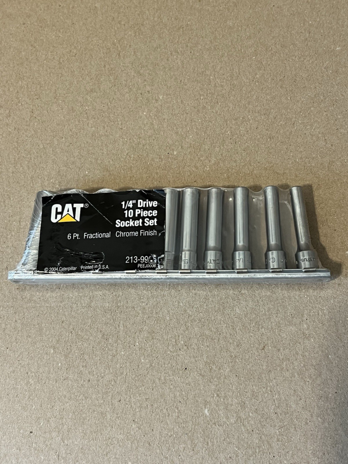 CAT/ Snap-On USA 1/4” Drive Deep Chrome 10 Piece SAE 6 Point 3/16”-9/16”